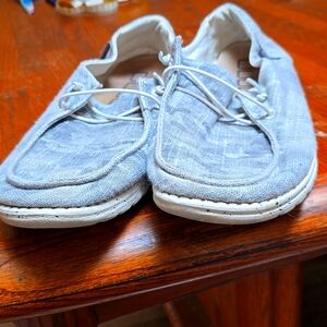 Grey Camo Wendy Hey Dudes. Size 9/40